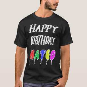 Camiseta Feliz aniversário Mateo