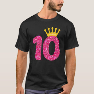Camiseta Feliz Aniversário Meninas 10ª Festa 10 Anos