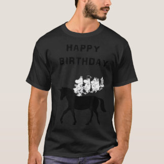 Camiseta feliz aniversário Monomin unicórnio engraçado