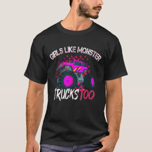 Camiseta Feliz Aniversário Monstro Garotas-Caminhão Como Mo