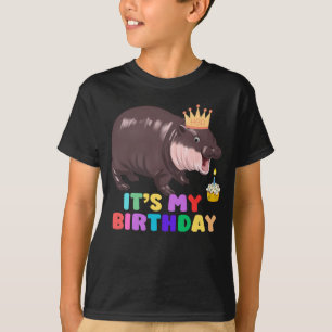 Camiseta Feliz aniversário Moo Deng Presente
