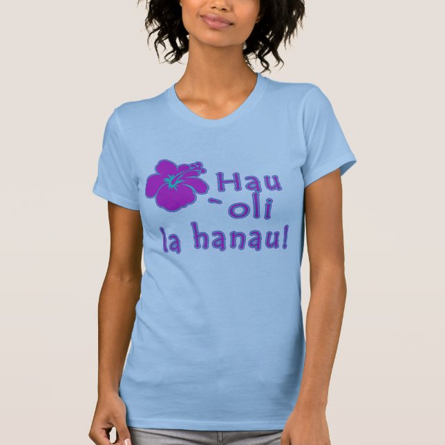 Camiseta Feliz aniversario no Hawaiian (Frente)