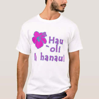 Camiseta Feliz aniversario no Hawaiian