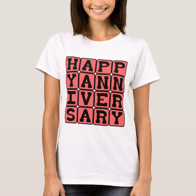 Camiseta Feliz Aniversário, Ocasião Anual (Frente)