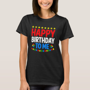 Camiseta Feliz Aniversário Para Mim Conscientização do Auti