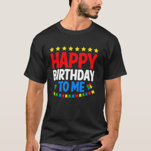Camiseta Feliz Aniversário Para Mim Conscientização do Auti