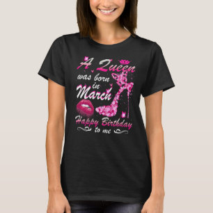 Camiseta Feliz Aniversário Para Mim Uma Rainha Foi Nascer E