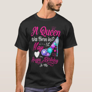 Camiseta Feliz Aniversário Para Mim Uma Rainha Foi Nascer N