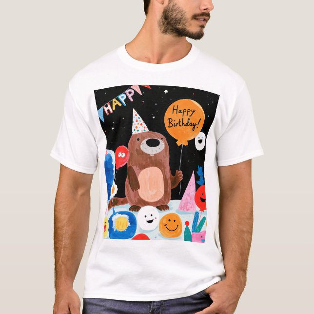 Camiseta Feliz aniversário para você (Frente)