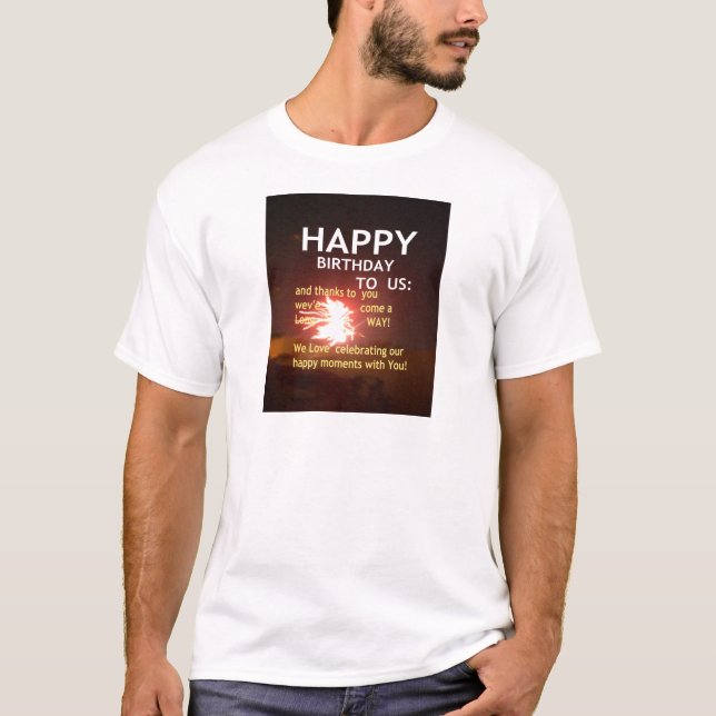 Camiseta Feliz aniversário para você (Frente)