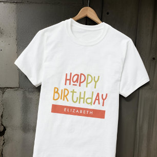 Camiseta Feliz Aniversário Pré-Disquete Divertido Simples