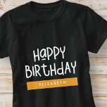Camiseta Feliz Aniversário Pré-Disquete Divertido Simples S<br><div class="desc">Esta design simples e moderna é composta por tipografia sans serif fofa.</div>