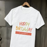 Camiseta Feliz Aniversário Pré-Disquete Divertido Simples S<br><div class="desc">Esta design simples e moderna é composta por tipografia sans serif fofa.</div>