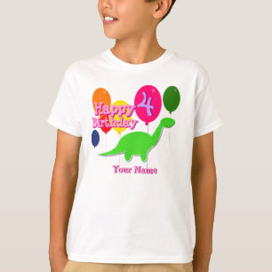Camiseta Feliz aniversario quatro do balão anos de TShirt