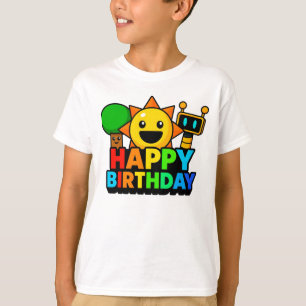 Camiseta Feliz Aniversário Sprunki - Tree Sun Funbot