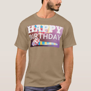 Camiseta Feliz Aniversário Tenha Um Bom Dia Personalizando 