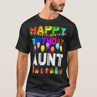 Camiseta Feliz Aniversário Tia Legal Aniversário Engraçada 