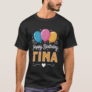 Camiseta Feliz Aniversário Tina
