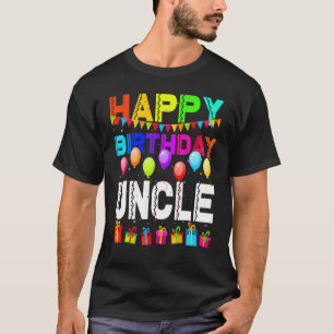 Camiseta Feliz Aniversário Tio Legal Aniversário Encantado