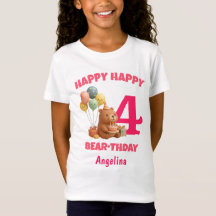 FELIZ ANIVERSÁRIO Urso de Pelúcia 4º Aniversário