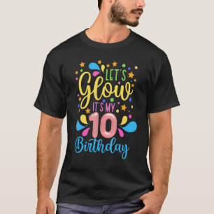 Camiseta Feliz Aniversário Vamos Brilhar na Festa É Meu 10