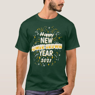 Camiseta Feliz Ano da Cultura da Flor Nova 2021, saudando p