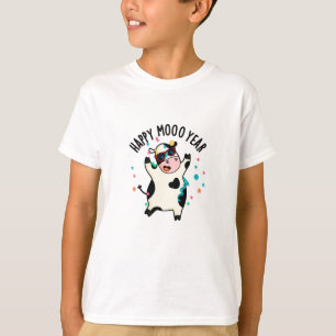 Camiseta Feliz Ano da Moo Engraçado Vaca