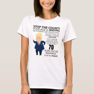 Camiseta Feliz Ano de Aniversário do 70 Aniversário Prese