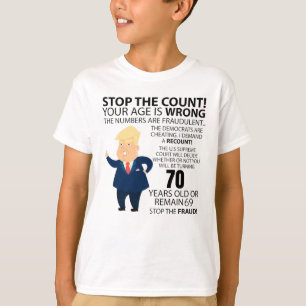 Camiseta Feliz Ano de Aniversário do 70 Aniversário Prese