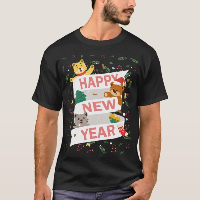 Camiseta Feliz ano novo (Frente)