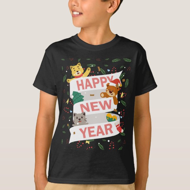 Camiseta Feliz ano novo (Frente)