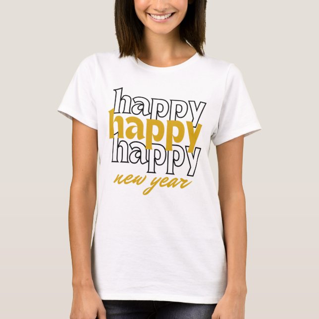 Camiseta Feliz ano novo (Frente)