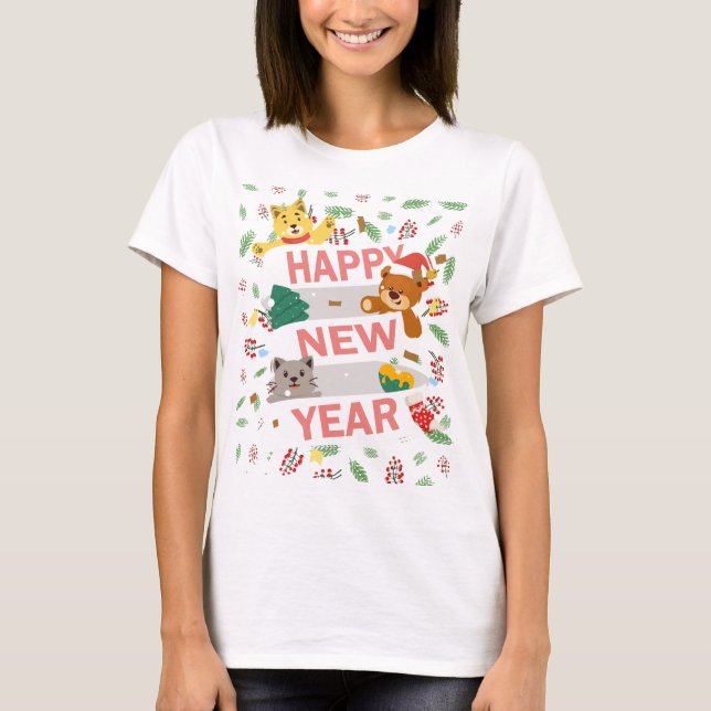 Camiseta Feliz ano novo (Frente)