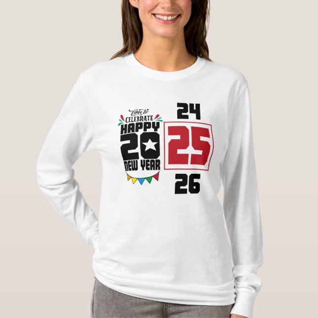 Camiseta Feliz ano novo (Frente)