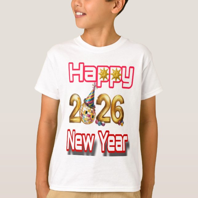 Camiseta Feliz Ano Novo  (Frente)