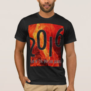 Camiseta Feliz ano novo 2016 Ano do Macaco-Fogo Vermelho