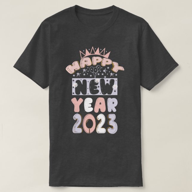 Camiseta Feliz ano novo 2023 2 (Frente do Design)