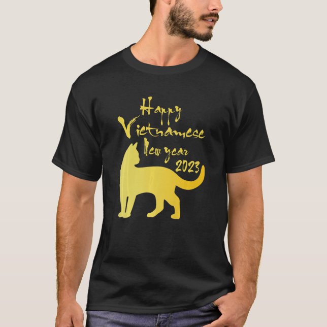 Camiseta Feliz ano novo 2023 Ano Novo Lunar Vietnamita Do T (Frente)