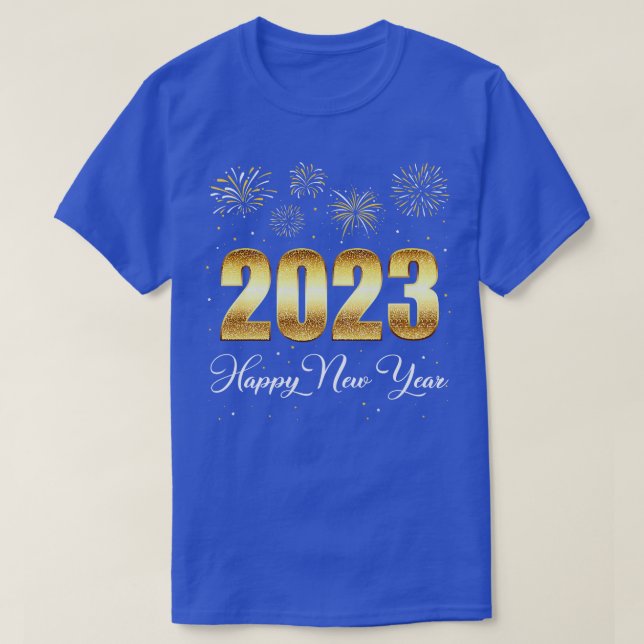 Camiseta Feliz ano novo 2023 Homens Engraçados do Partido d (Frente do Design)