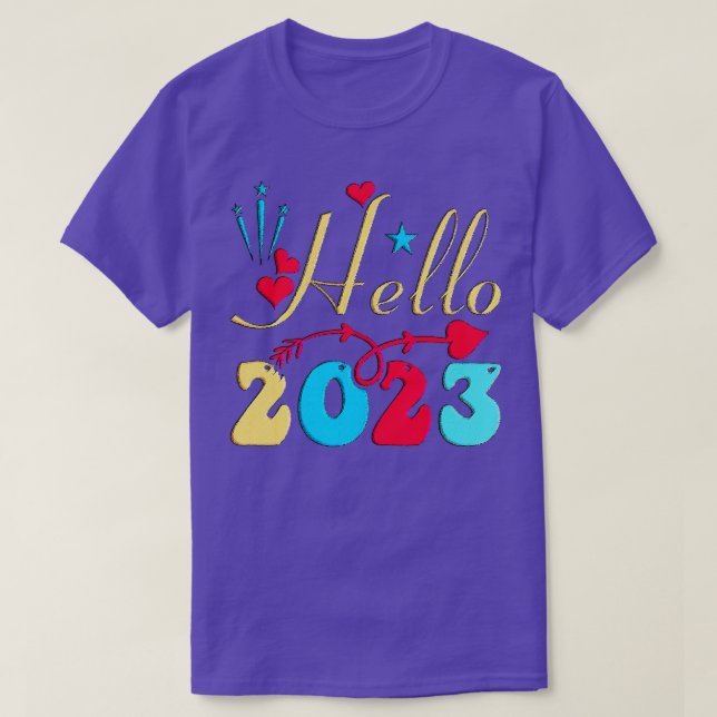 Camiseta Feliz ano novo 2023 Olá 2023 (Frente do Design)