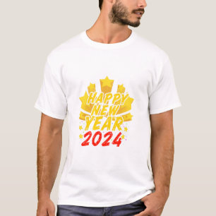 Camiseta Feliz Ano Novo 2024
