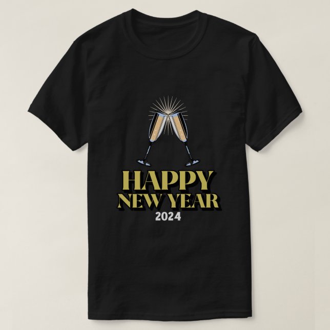 CAMISETA FELIZ ANO NOVO 2024 (Frente do Design)