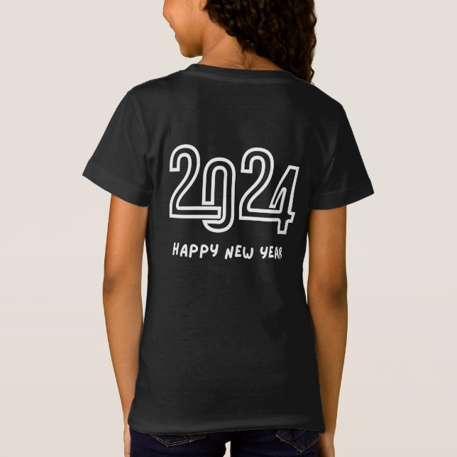 Camiseta feliz ano novo 2024 (Verso)