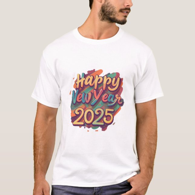 Camiseta Feliz ano novo 2025 (Frente)