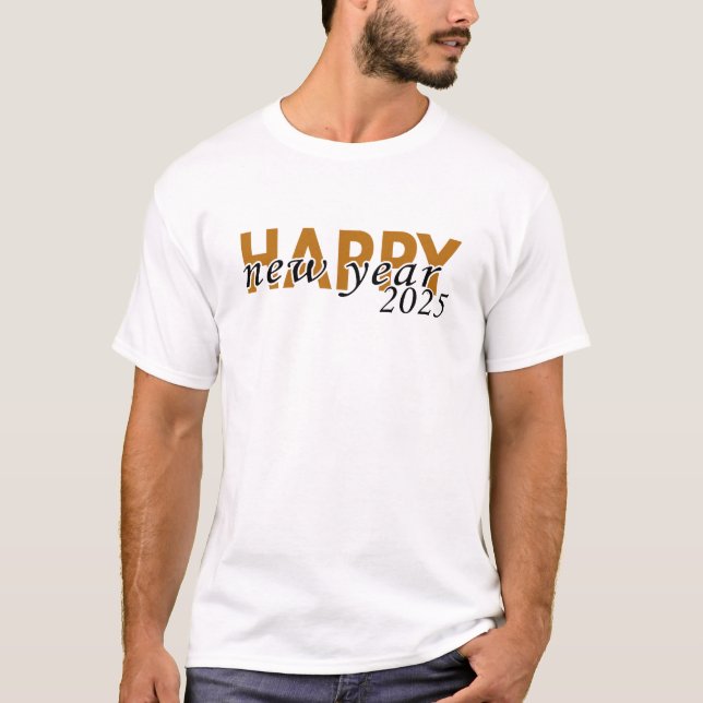 Camiseta Feliz ano novo 2025 (Frente)