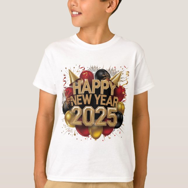 Camiseta Feliz ano novo 2025 (Frente)