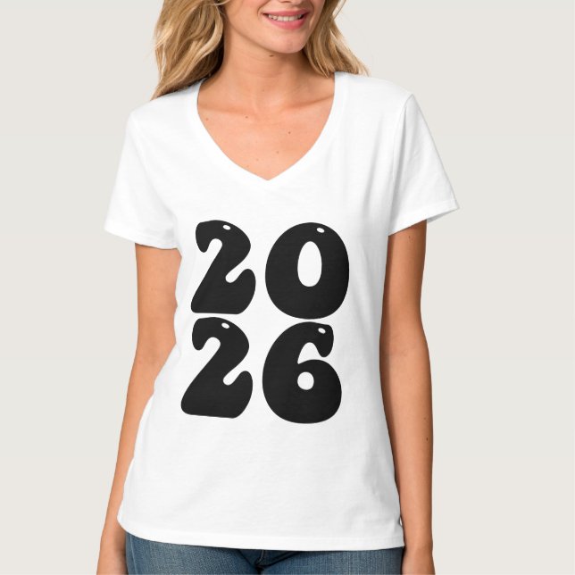 Camiseta feliz ano novo 2026 (Frente)