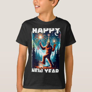 Camiseta Feliz Ano Novo 2026 Amantes do Pé Grande Réveillon