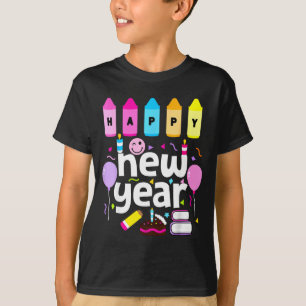 Camiseta Feliz Ano Novo 2026 Festa de Ano Novo Professor(a)