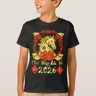 Camiseta Feliz Ano Novo 2026 Tet Ano Novo Lunar Vietnamita